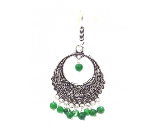Silver Oxidized Earring Jhumka Jhumki Imitation Ethnic Jewelry Long Dangle AE31